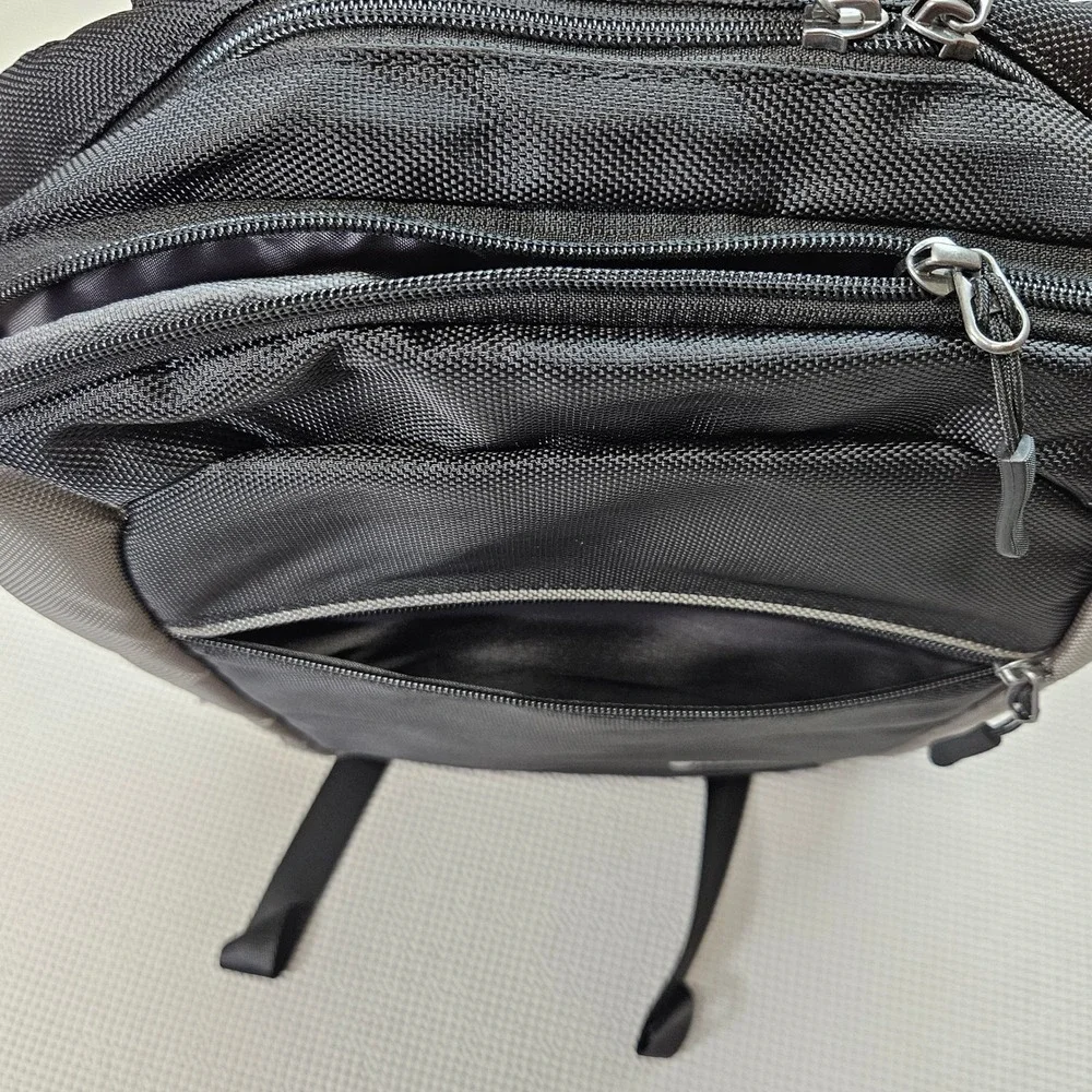 MAXcases‎ Black Gray Slim Tech Backpack Laptop Bag with USB Charging Port